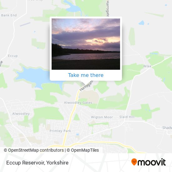 Eccup Reservoir map