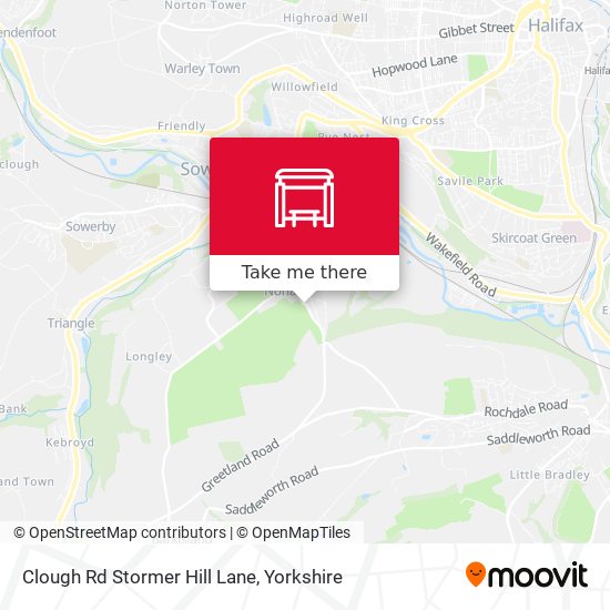 Clough Rd Stormer Hill Lane map