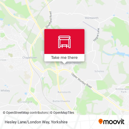 Hesley Lane/London Way map