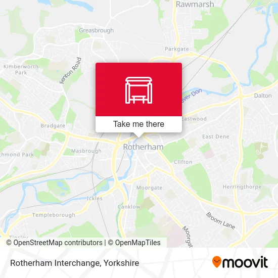 Rotherham Interchange map