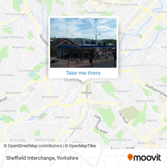 Sheffield Interchange map
