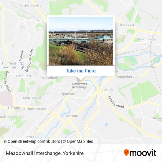 Meadowhall Interchange map