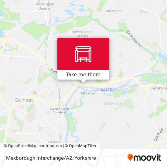 Mexborough Interchange/A2 map
