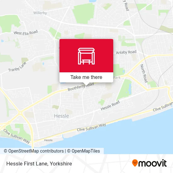 Hessle First Lane map