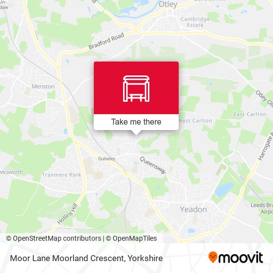 Moor Lane Moorland Crescent map