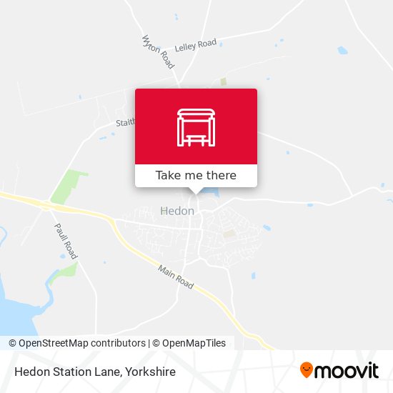 Hedon Station Lane map
