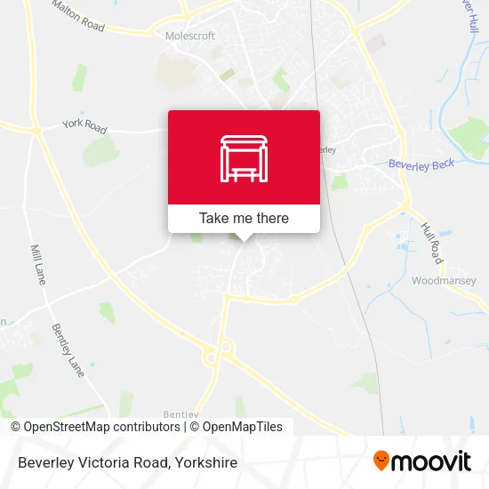 Beverley Victoria Road map