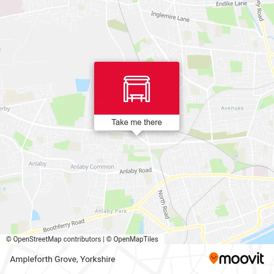 Ampleforth Grove map