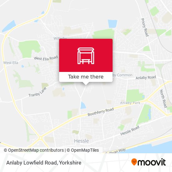 Anlaby Lowfield Road map