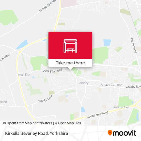 Kirkella Beverley Road map