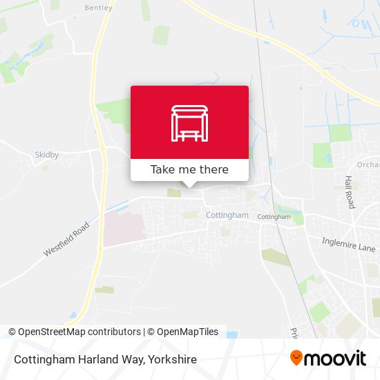 Cottingham Harland Way map