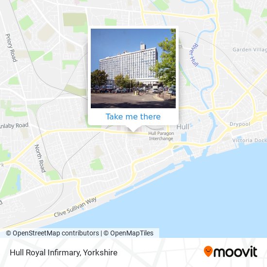 Hull Royal Infirmary map