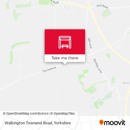 Walkington Townend Road map