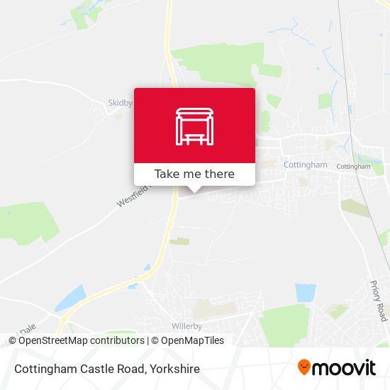 Cottingham Castle Road map
