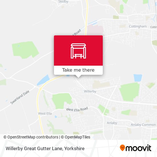 Willerby Great Gutter Lane map