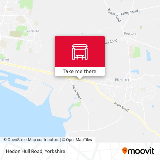 Hedon Hull Road map