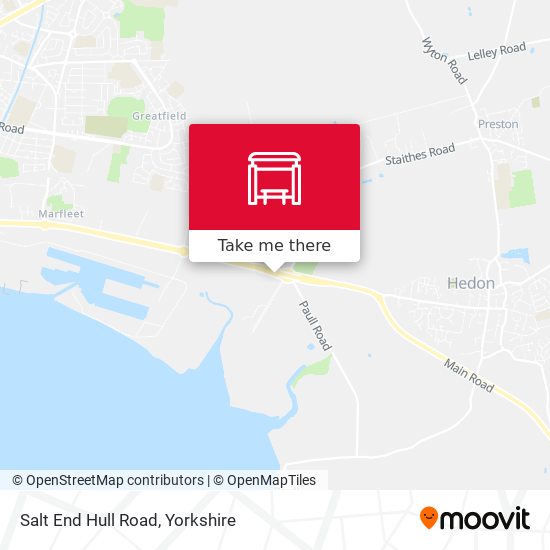 Salt End Hull Road map