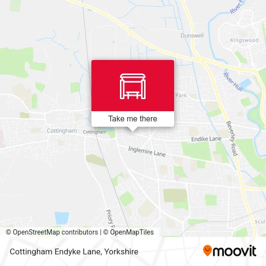 Cottingham Endyke Lane map