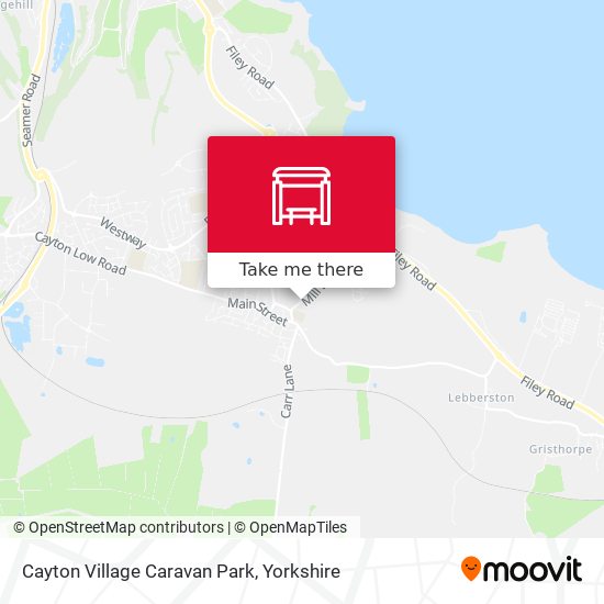 Cayton Village Caravan Park map