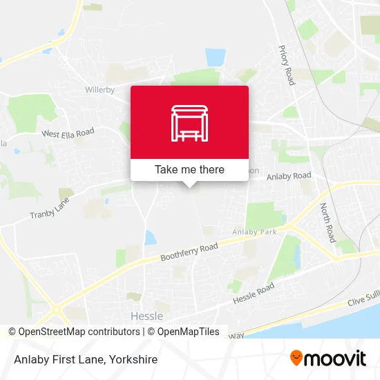 Anlaby First Lane map