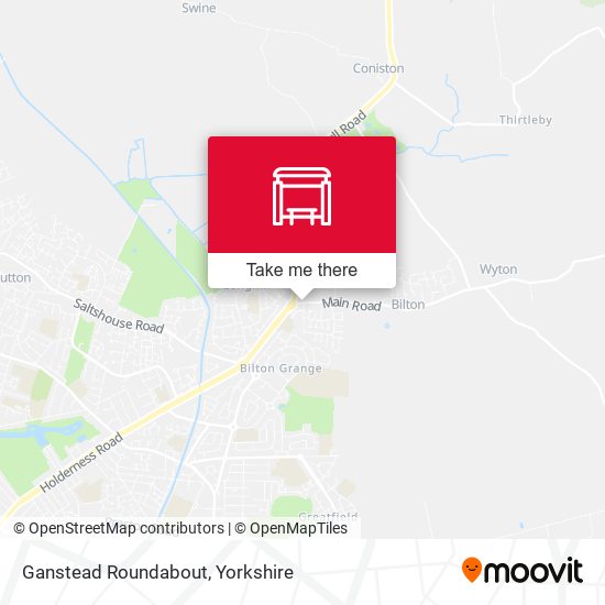 Ganstead Roundabout map