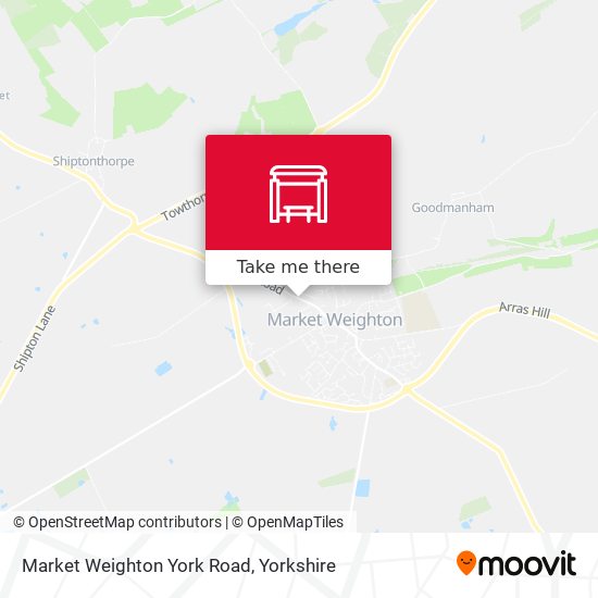 Market Weighton York Road map