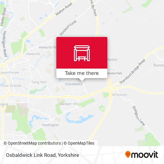 Osbaldwick Link Road map