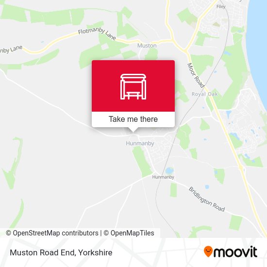 How to get to Muston Road End in Yorkshire by Bus or Train?