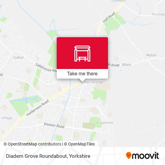 Diadem Grove Roundabout map
