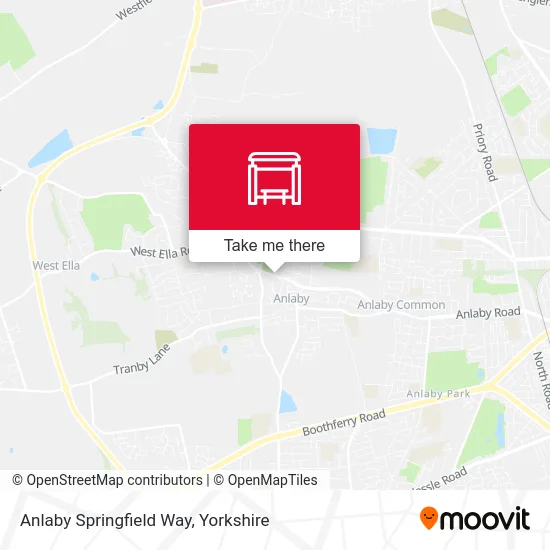 Anlaby Springfield Way map