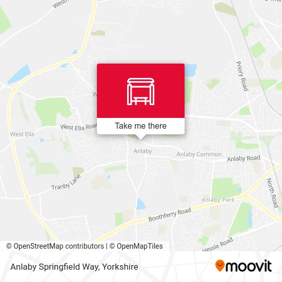 Anlaby Springfield Way map