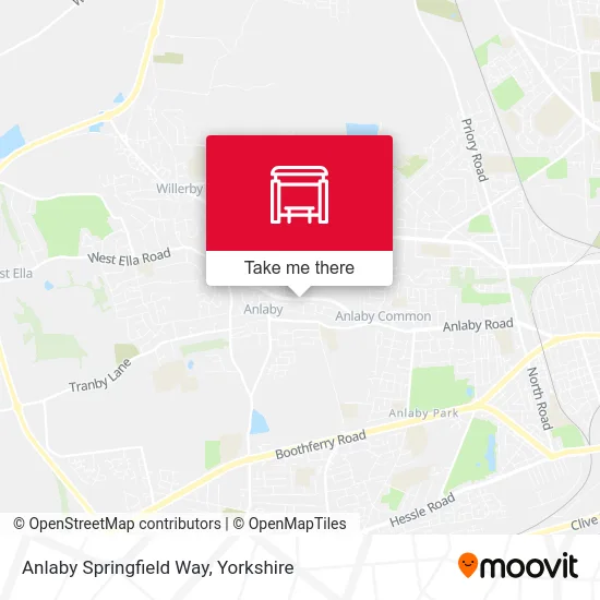 Anlaby Springfield Way map