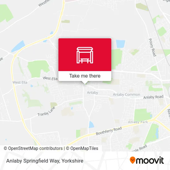 Anlaby Springfield Way map