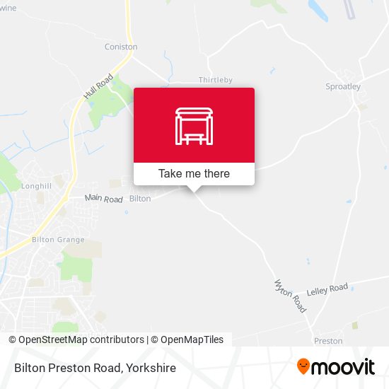 Bilton Preston Road map