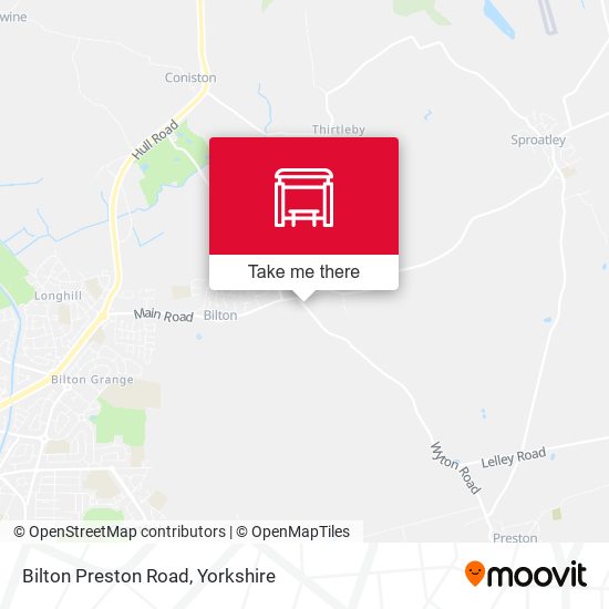 Bilton Preston Road map