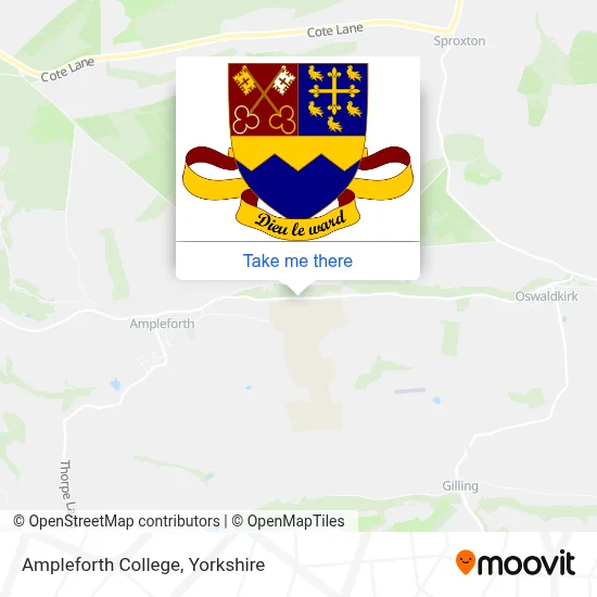 Ampleforth College map
