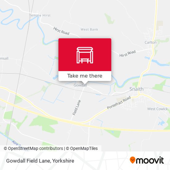 Gowdall Field Lane map