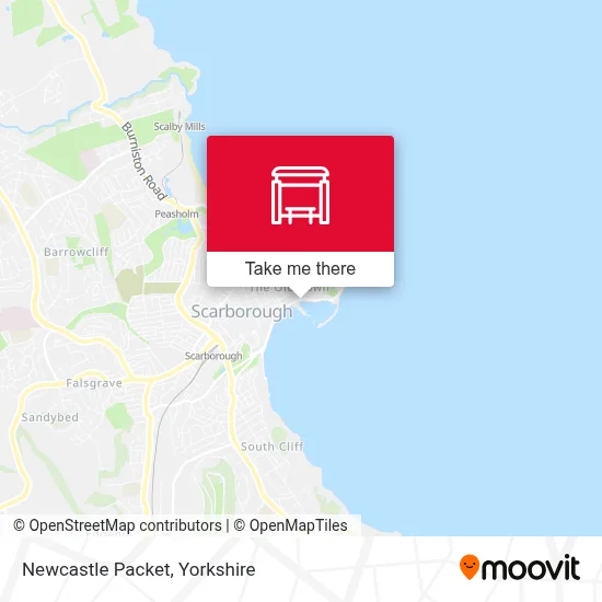Newcastle Packet map