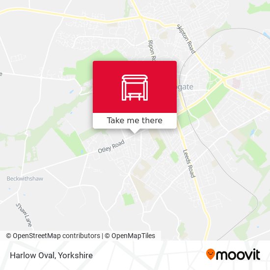 How to get to Harlow Oval in Harrogate by Bus or Train?