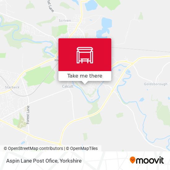 Aspin Lane Post Ofice map
