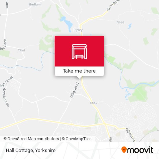 Hall Cottage map