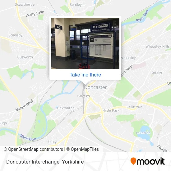 Doncaster Interchange map