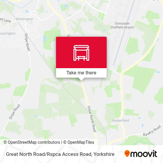 Great North Road / Rspca Access Road map