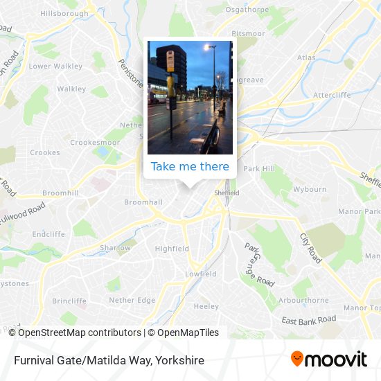 Furnival Gate/Matilda Way map