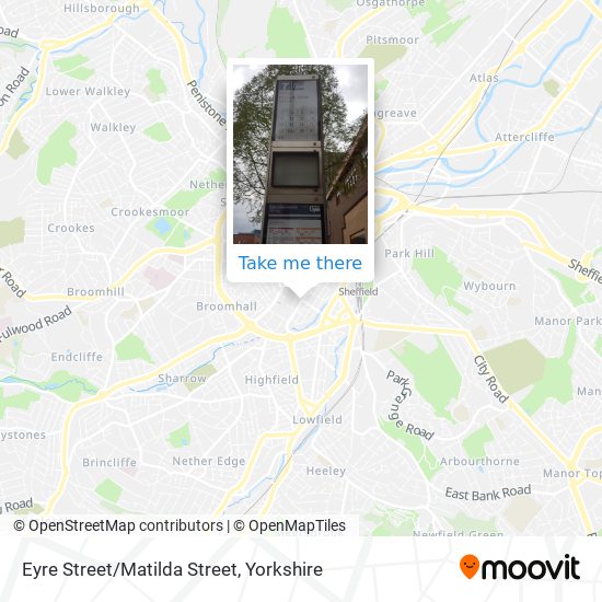 Eyre Street/Matilda Street map