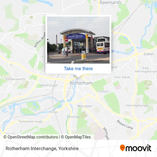 Rotherham Interchange map