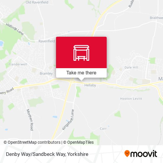 Denby Way/Sandbeck Way map
