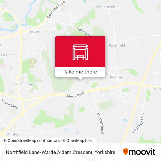 Northfield Lane / Warde Aldam Crescent map