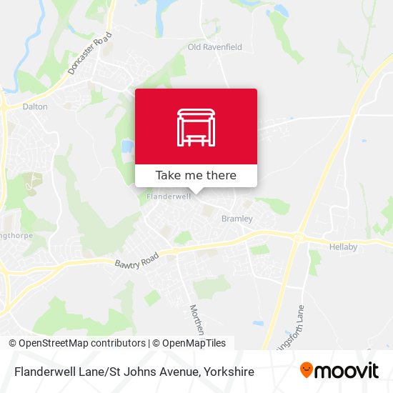 Flanderwell Lane / St Johns Avenue map