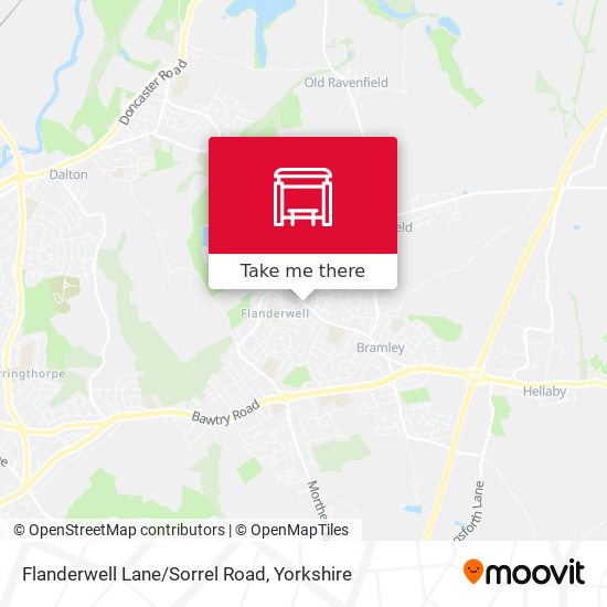 Flanderwell Lane/Sorrel Road map